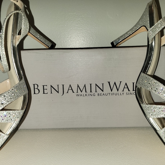 Benjamin Walk Silver Glitter Dulce Touch Ups Dyeables Heels, Size: 11 Wide - Picture 4 of 6